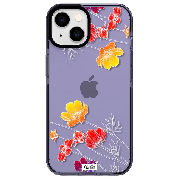 Hibiscus Flower Apple iPhone 14 impact Lilac Case
