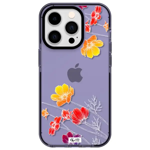 Hibiscus Flower Apple iPhone 14 pro impact Lilac Case