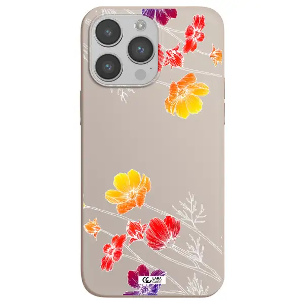 Hibiscus Flower Apple iPhone 14 pro max Silicone Stone Case