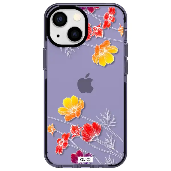 Hibiscus Flower Apple iPhone 15 impact Lilac Case