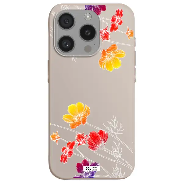 Hibiscus Flower Apple Iphone 15 Pro Silicone Stone Case