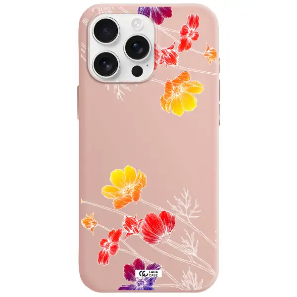 Hibiscus Flower Apple Iphone 16 Pro Max Silicone Pastel Pink Case