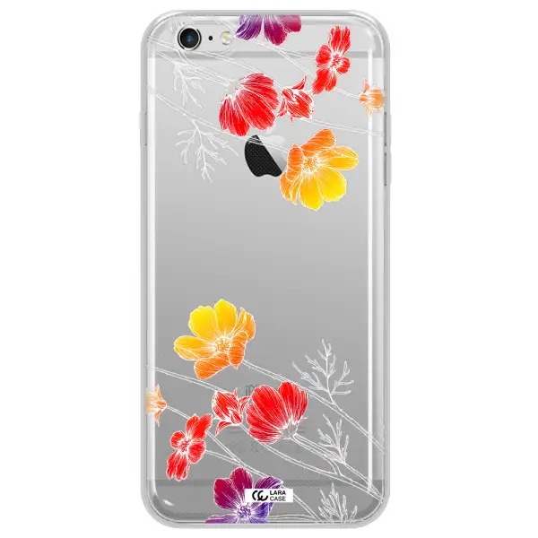 Hibiscus Flower Apple iPhone 6 s plus Clear TPU Case