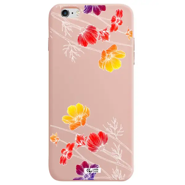 Hibiscus Flower Apple iPhone 6S Silicone pastel pink Case