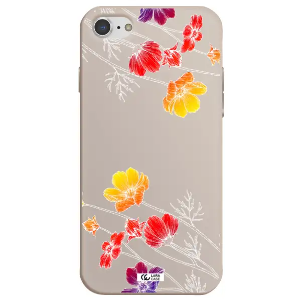 Hibiscus Flower Apple iPhone 8 Silicone Stone Case