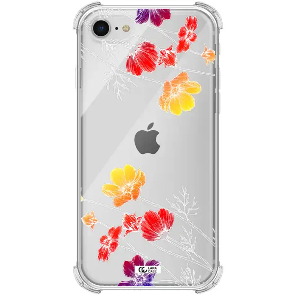 Hibiscus Flower Apple iPhone se 2020 Clear PC Case