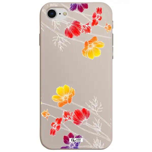 Hibiscus Flower Apple iPhone se 2020 Silicone Stone Case