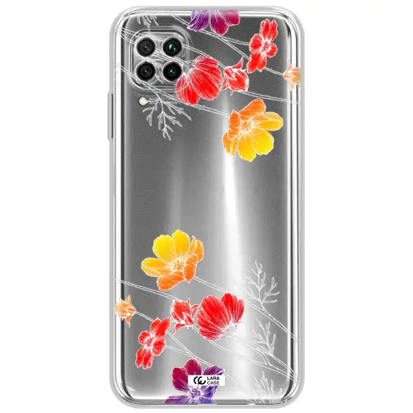 Hibiscus Flower Huawei Nova 7I Clear Tpu Case