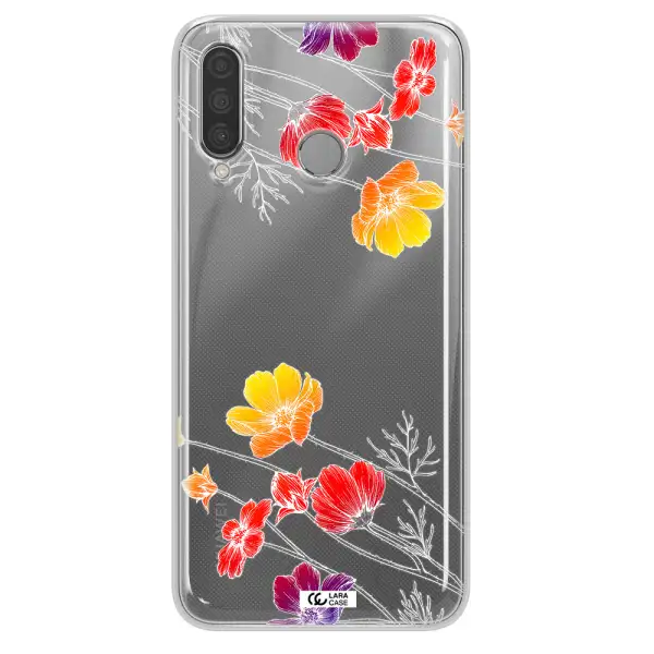 Hibiscus Flower Huawei P30 Lite Clear TPU Case