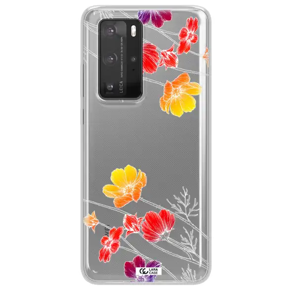 Hibiscus Flower Huawei P40 Pro Clear TPU Case