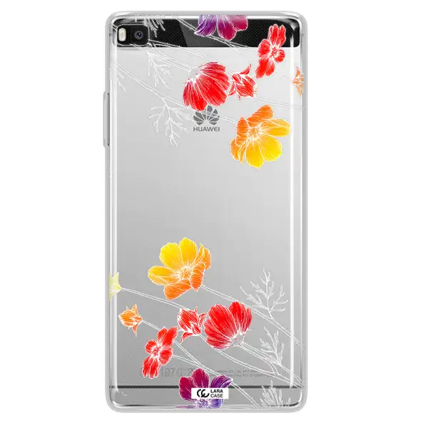 Hibiscus Flower Huawei P8 Clear TPU Case
