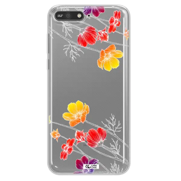 Hibiscus Flower Huawei Y6 2018 Clear TPU Case