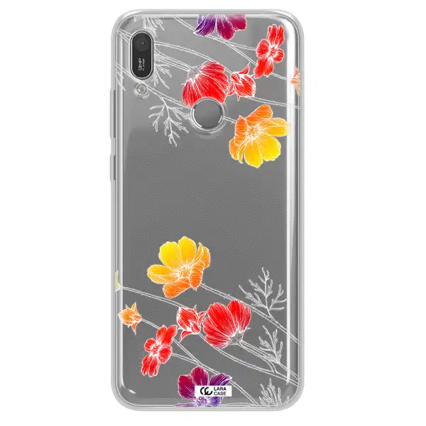 Hibiscus Flower Huawei Y6 2019 Clear TPU Case