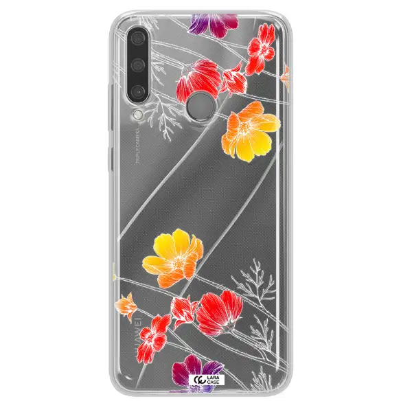 Hibiscus Flower Huawei Y6P Clear TPU Case