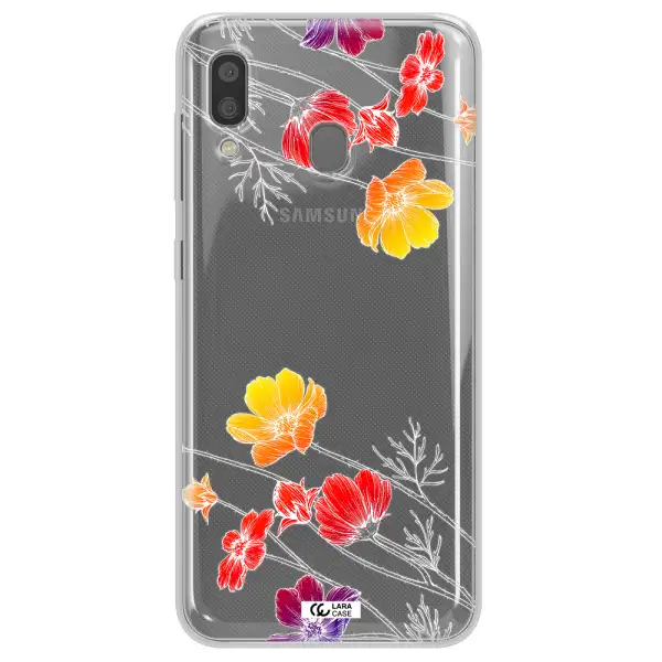 Hibiscus Flower Samsung A20 Clear TPU Case