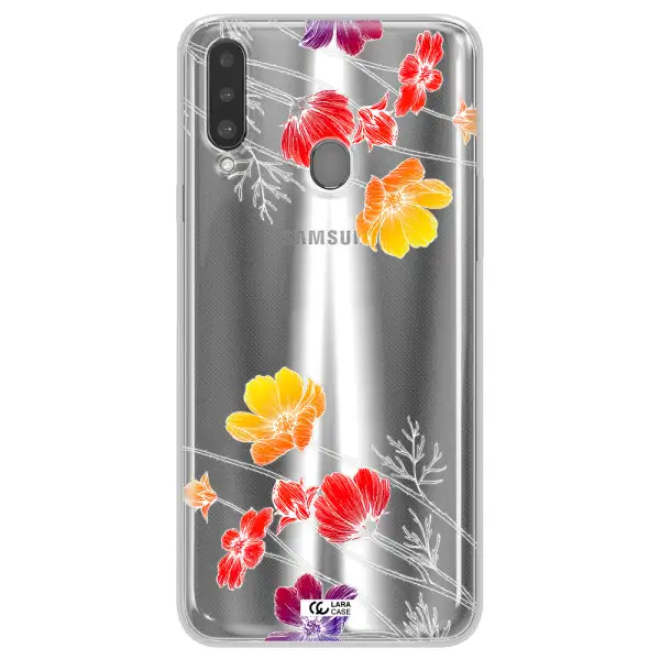 Hibiscus Flower Samsung A20S Clear TPU Case
