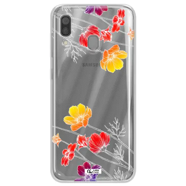 Hibiscus Flower Samsung A30 Clear TPU Case