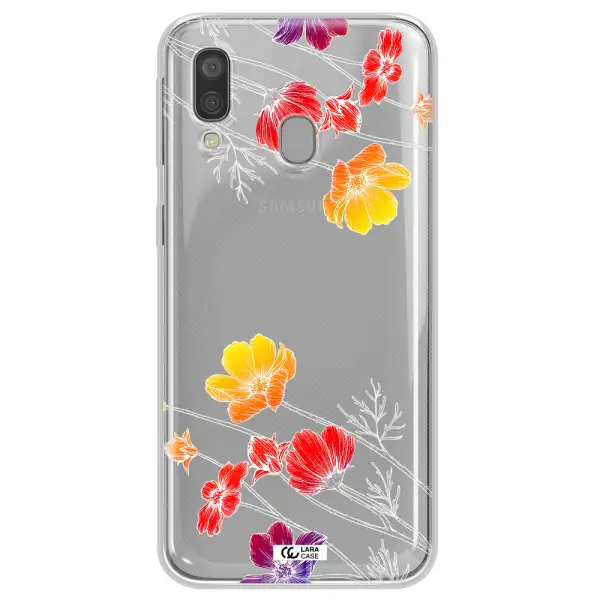 Hibiscus Flower Samsung A40 Clear TPU Case