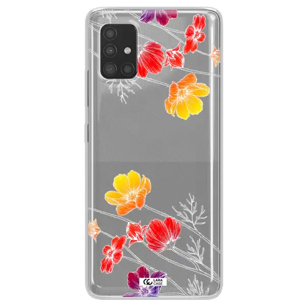 Hibiscus Flower Samsung A51 Clear TPU Case