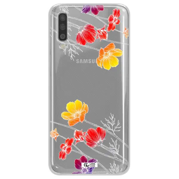 Hibiscus Flower Samsung A70S Clear Tpu Case