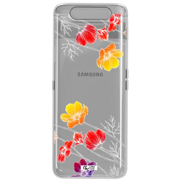 Hibiscus Flower Samsung A80 Clear TPU Case