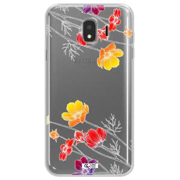 Hibiscus Flower Samsung J4 Clear TPU Case