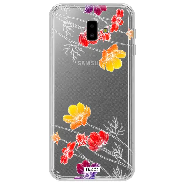 Hibiscus Flower Samsung J6 Plus Clear TPU Case