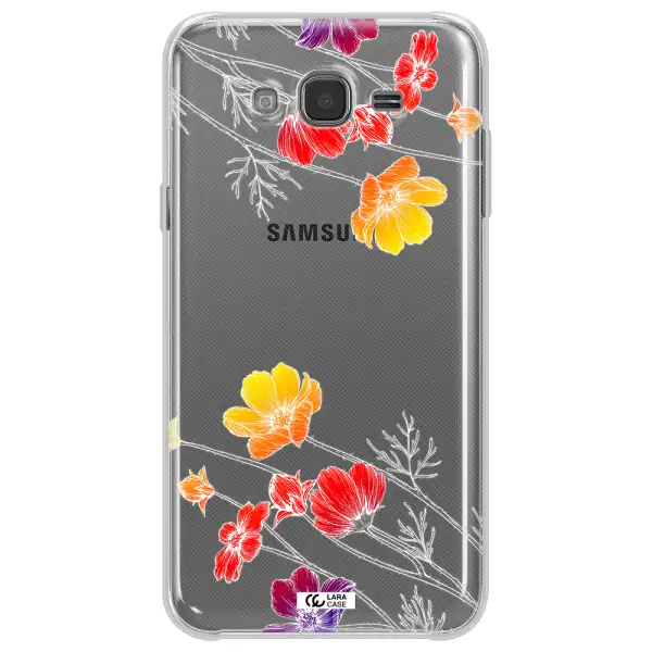 Hibiscus Flower Samsung J7 Core Clear TPU Case