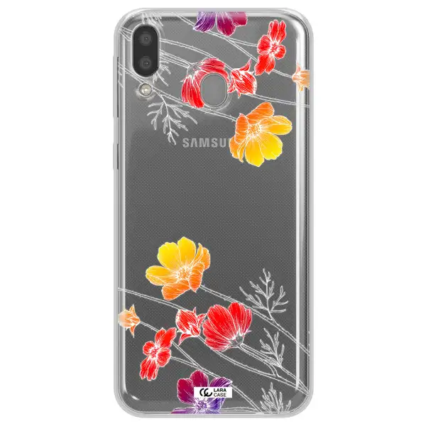 Hibiscus Flower Samsung M20 Clear TPU Case