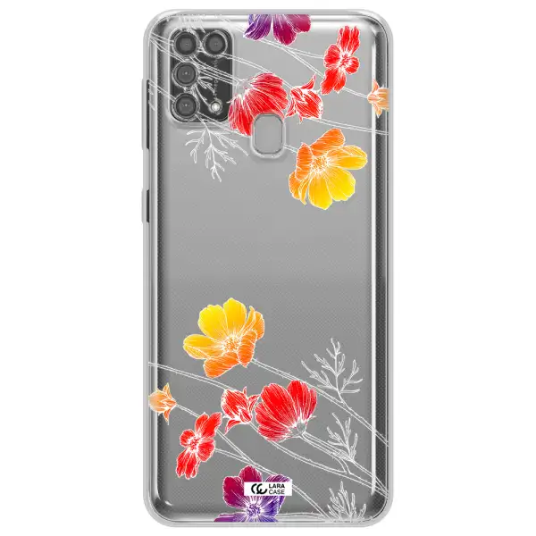 Hibiscus Flower Samsung M31 Clear TPU Case