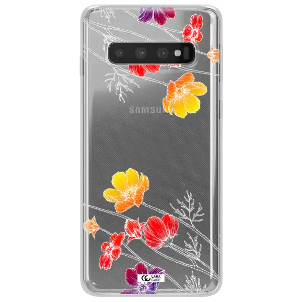 Hibiscus Flower Samsung S10 Plus Clear TPU Case