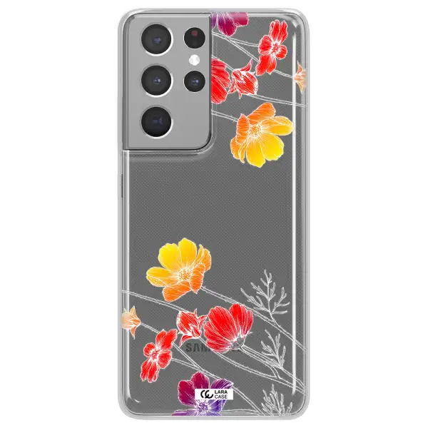Hibiscus Flower Samsung S21 Ultra Clear TPU Case