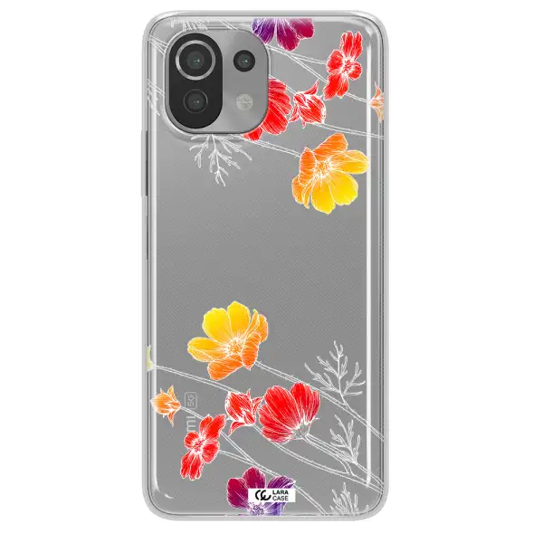 Hibiscus Flower Xiaomi Mi 11 Lite Clear TPU Case