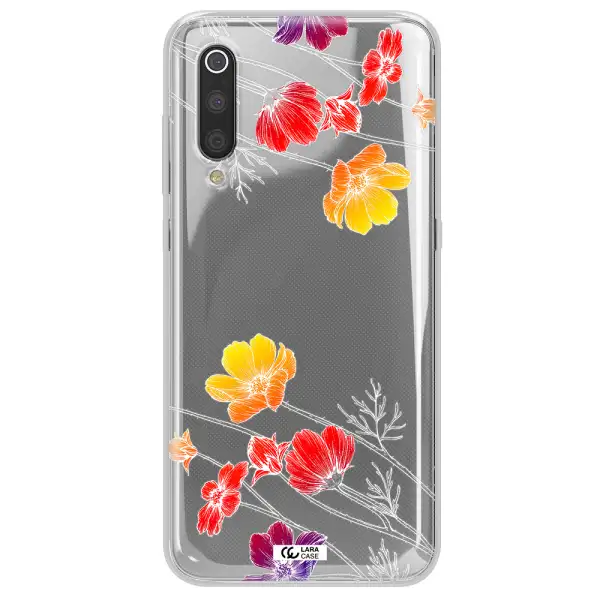 Hibiscus Flower Xiaomi Mi 9 Clear TPU Case