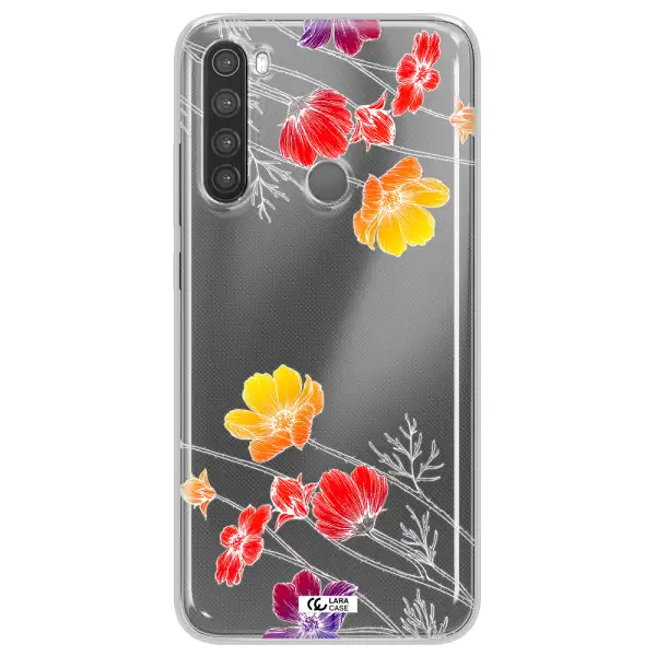 Hibiscus Flower Xiaomi Note 8 Clear TPU Case