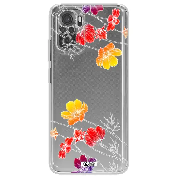 Hibiscus Flower Xiaomi Redmi Note 10S Clear Tpu Case