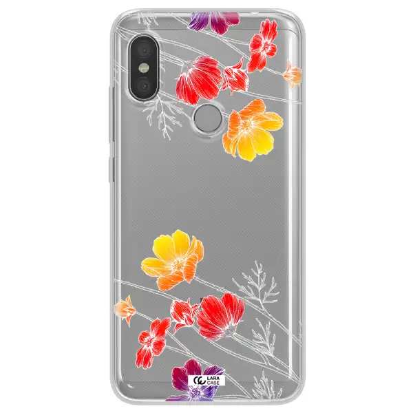 Hibiscus Flower Xiaomi Redmi Note 6 Pro Clear TPU Case