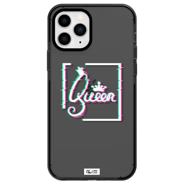 Queen Apple iPhone 11 pro max impact Smoke Black Case
