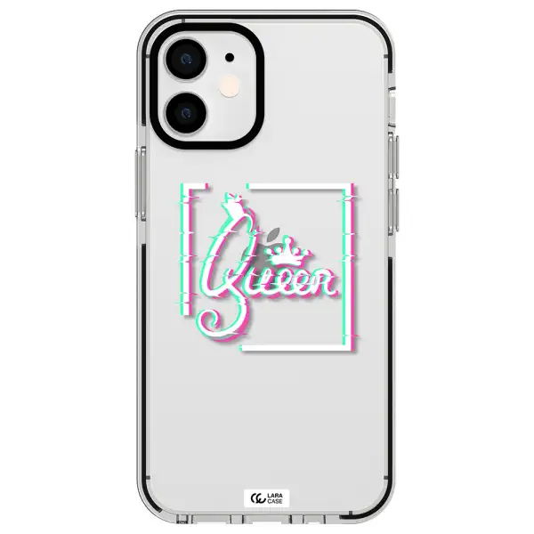 Queen Apple iPhone 12 mini impact black border Case
