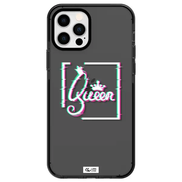 Queen Apple iPhone 12 pro impact Smoke Black Case