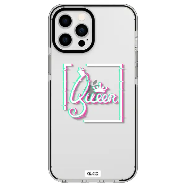 Queen Apple iPhone 12 pro max impact black border Case