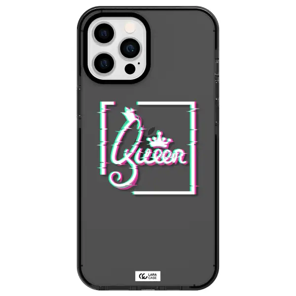 Queen Apple iPhone 12 pro max impact Smoke Black Case