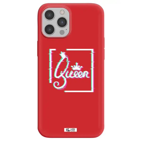 Queen Apple iPhone 12 pro max Silicone Imperial Red Case