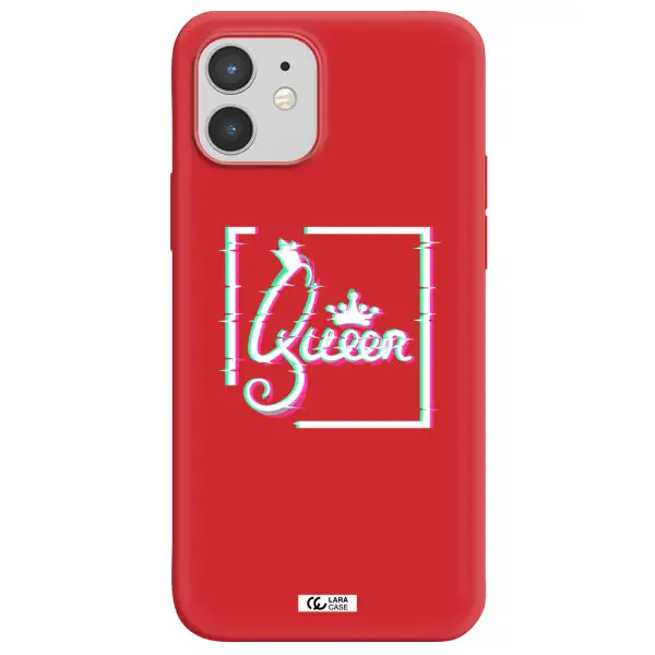 Queen Apple iPhone 12 Silicone Imperial Red Case
