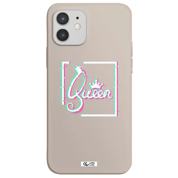 Queen Apple iPhone 12 Silicone Stone Case