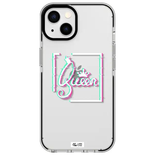 Queen Apple iPhone 13 impact black border Case