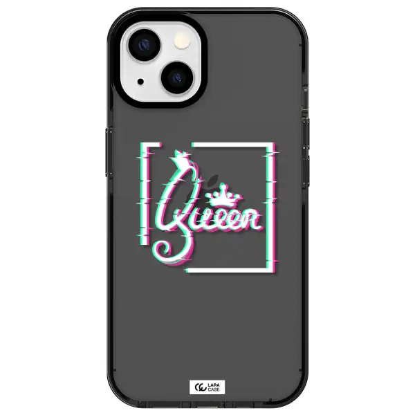 Queen Apple iPhone 13 impact Smoke Black Case