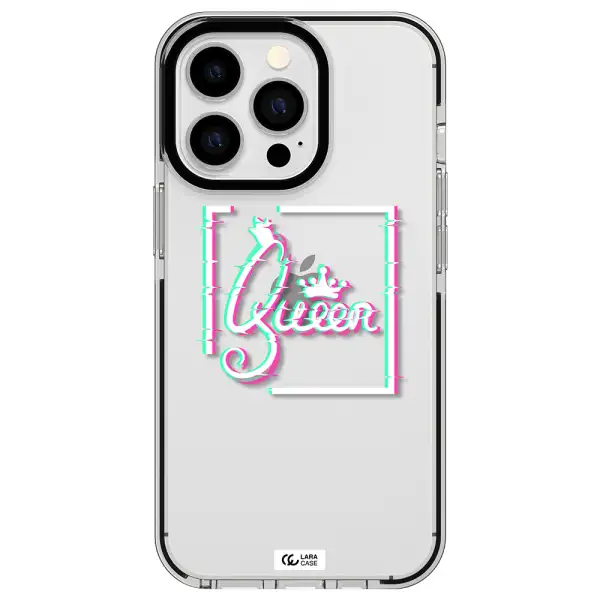 Queen Apple iPhone 13 Pro impact black border Case