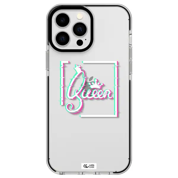 Queen Apple iPhone 13 Pro Max impact black border Case