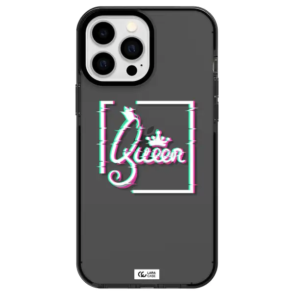 Queen Apple iPhone 13 Pro Max impact Smoke Black Case